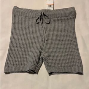 NIV Gray High Waist Knit Shorts